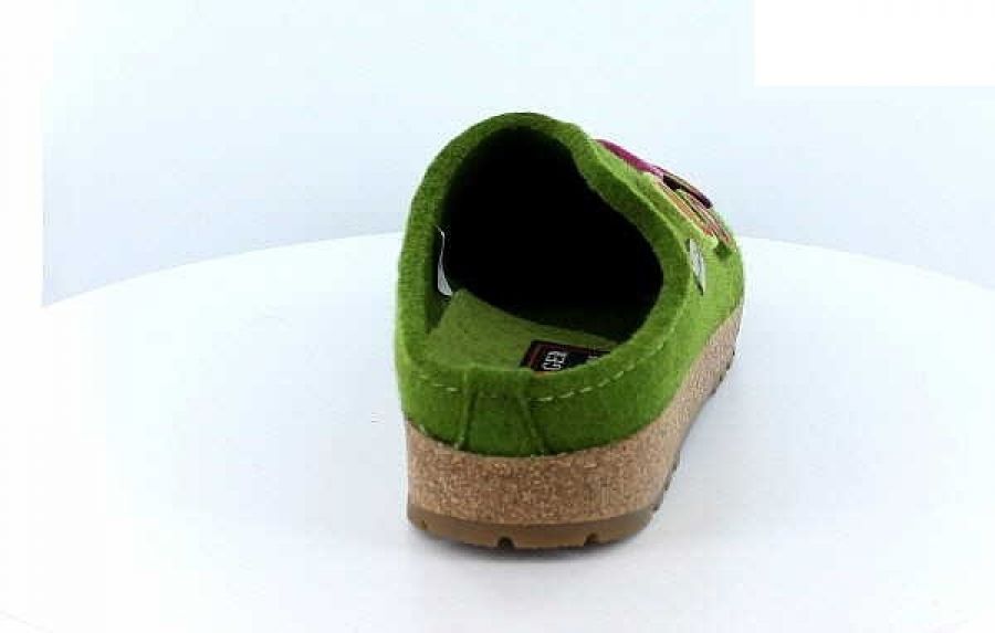 Haflinger Filzpantoffel Grizzly grün