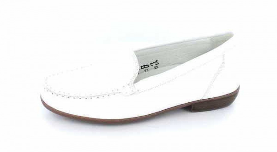 Waldläufer - Lugina 437502 H-Weite Mokassin wei