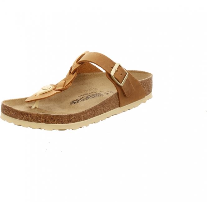 Birkenstock Gizeh Oiled Leather cognac