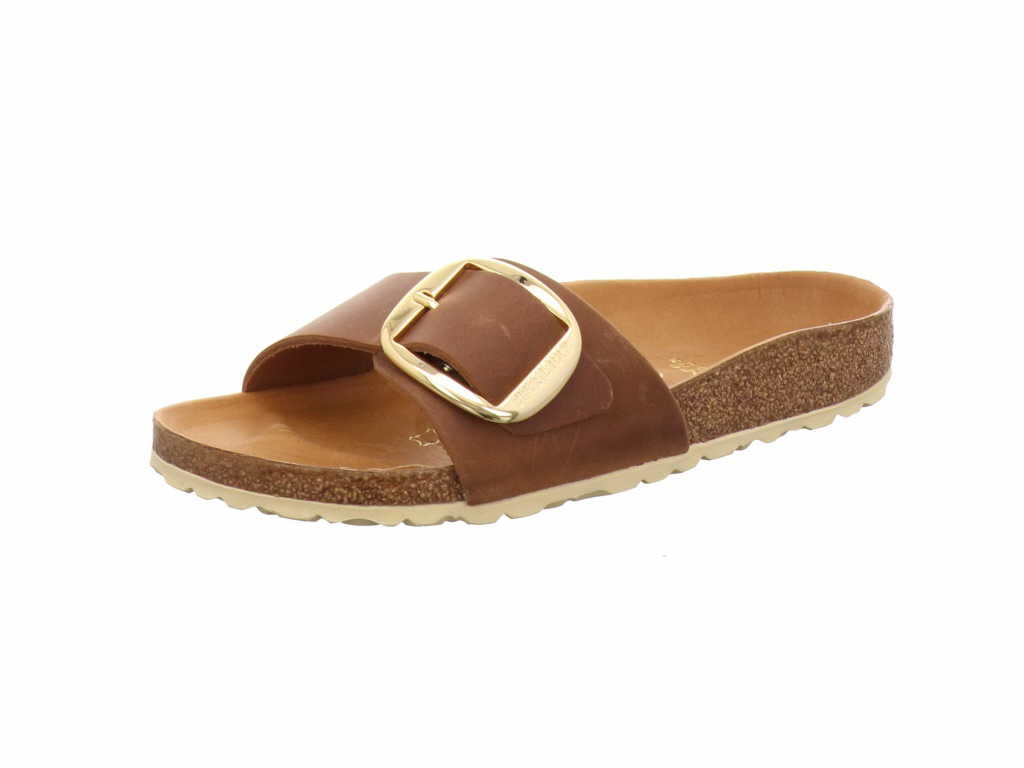 madrid big buckle birkenstock cognac