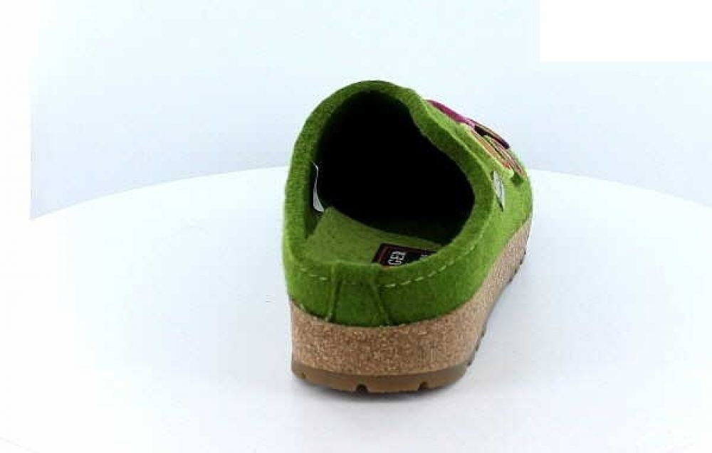 Haflinger Filzpantoffel Grizzly grün