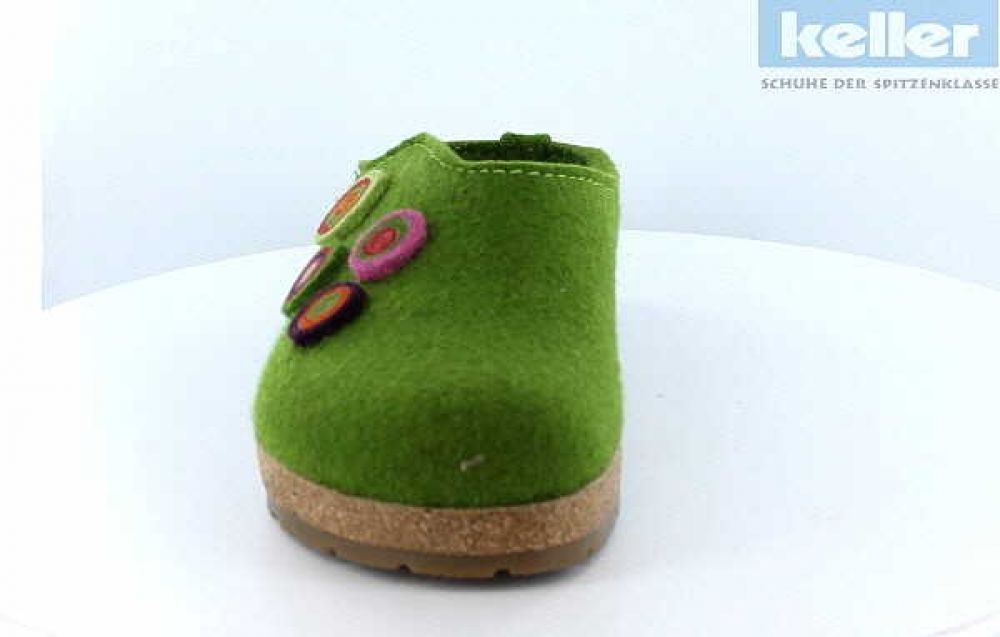 Haflinger Filzpantoffel Grizzly grün