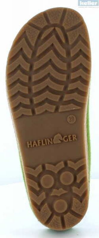 Haflinger Filzpantoffel Grizzly grün