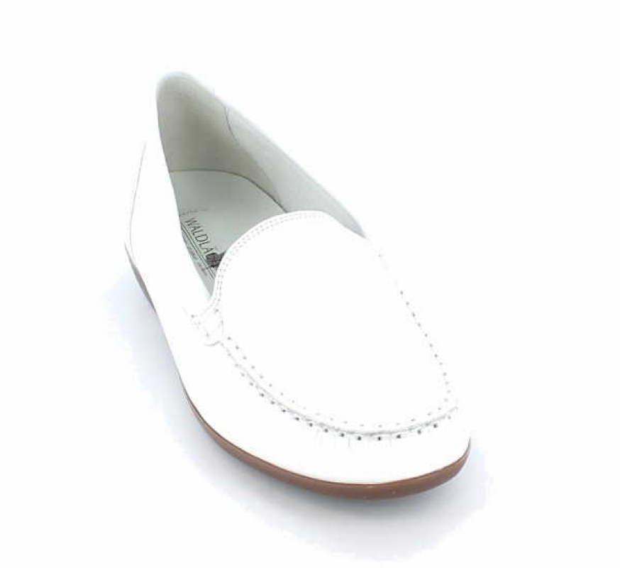 Waldläufer - Lugina 437502 H-Weite Mokassin wei