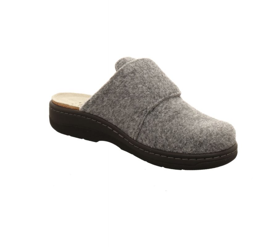 Hickersberger 0762 Filz Pantolette grau Clog