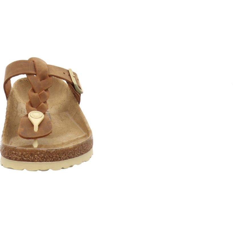 Birkenstock Gizeh Braided Leoi cognac