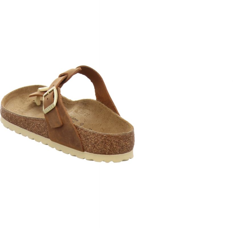 Birkenstock Gizeh Braided Leoi cognac